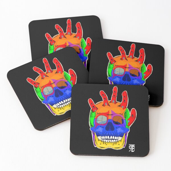 Item preview, Colorful skull designed and sold by Rockerbeard.