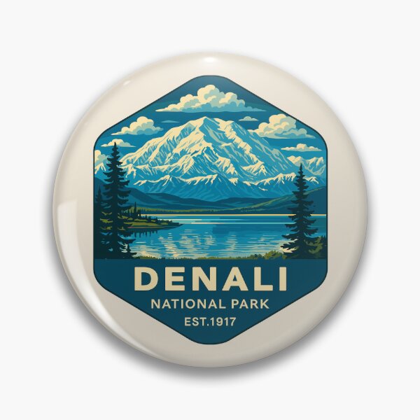Item preview, Denali National Park Retro Mountain Wilderness designed and sold by Gideon Emmerich.