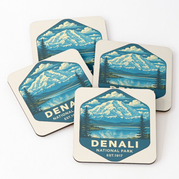 Item preview, Denali National Park Retro Mountain Wilderness designed and sold by Gideon Emmerich.