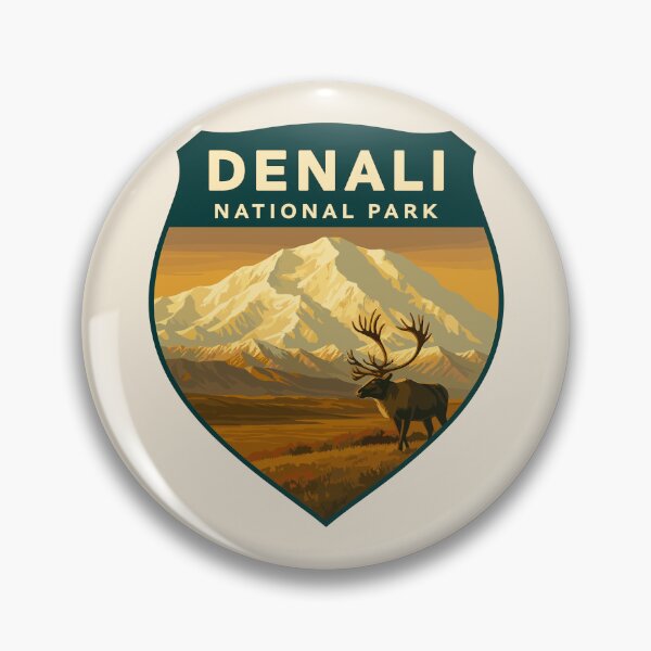 Item preview, Denali National Park Retro Mountain Wilderness designed and sold by Gideon Emmerich.