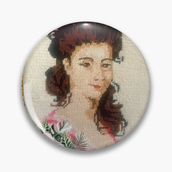 Item preview, Fair Victorian Lady Faux Needlepoint Digital Collage designed and sold by Licorice Moon.