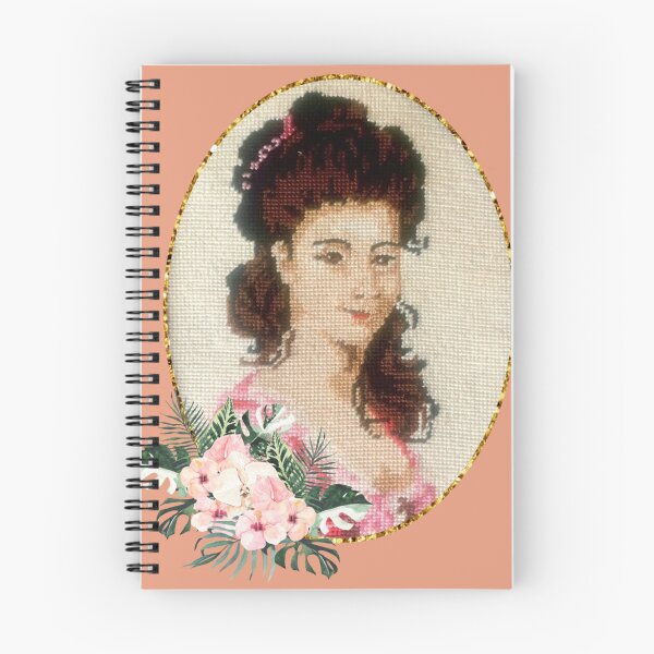 Item preview, Fair Victorian Lady Faux Needlepoint Digital Collage designed and sold by Licorice Moon.