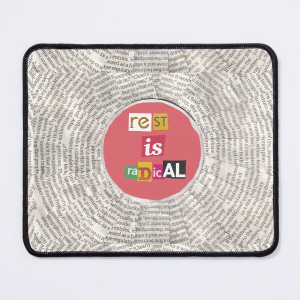 Item preview, Rest is radical self-care care mixed media collage art designed and sold by Pretty-Nonsense.