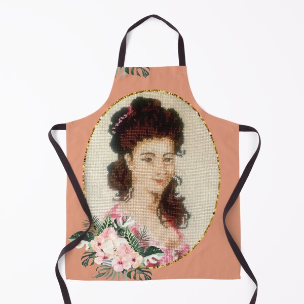 Item preview, Fair Victorian Lady Faux Needlepoint Digital Collage designed and sold by Licorice Moon.