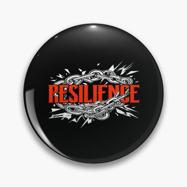 Item preview, Resilience Typography Art – Bold Red Text with Breaking Chain Symbolizing Strength  designed and sold by Bright Nest Studio.