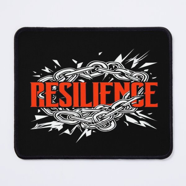 Item preview, Resilience Typography Art – Bold Red Text with Breaking Chain Symbolizing Strength  designed and sold by Bright Nest Studio.