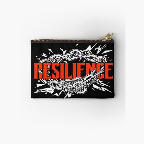 Item preview, Resilience Typography Art – Bold Red Text with Breaking Chain Symbolizing Strength  designed and sold by Bright Nest Studio.