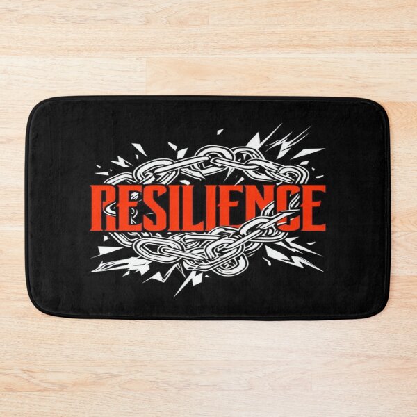 Item preview, Resilience Typography Art – Bold Red Text with Breaking Chain Symbolizing Strength  designed and sold by Bright Nest Studio.