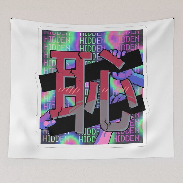 Item preview, Shame (恥) Kanji - Glitch Vaporwave Aesthetic designed and sold by Doorshan.