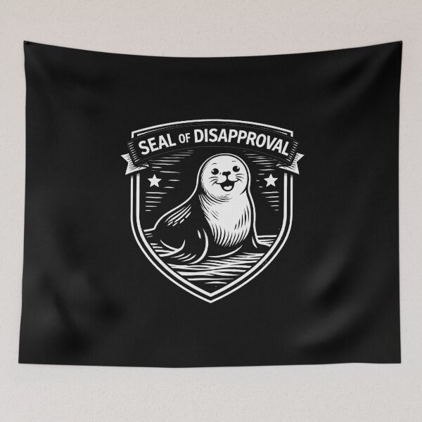 Item preview, Happy Seal of Disapproval – Vintage Shield Emblem Design designed and sold by sssweetness.