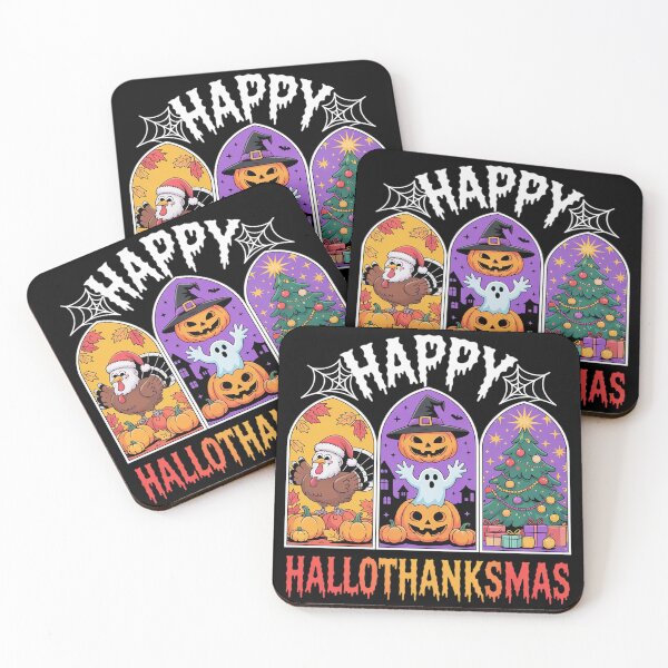 Item preview, Happy HalloThanksMas Funny Halloween Thanksgiving Christmas  3  designed and sold by InspiredFoul.