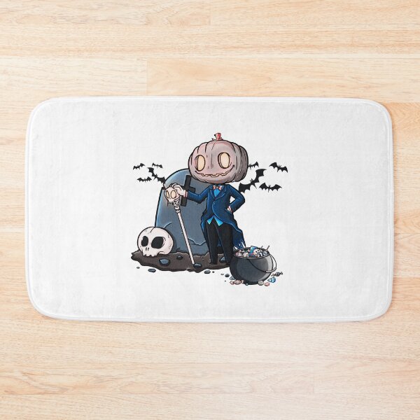 Item preview, Gentleman Pumpkin Skeleton with Candy Cute Halloween Art designed and sold by Horrify.