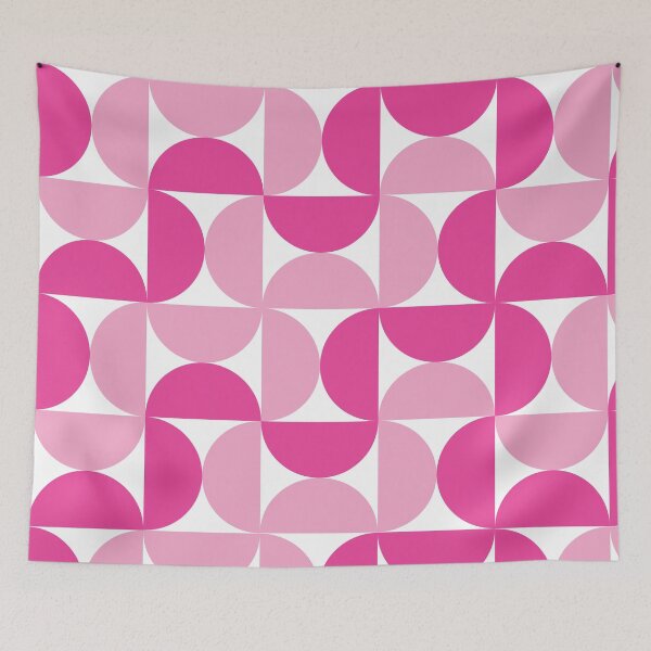 Item preview, Retro geometric semi circles pink designed and sold by ChimaHome.