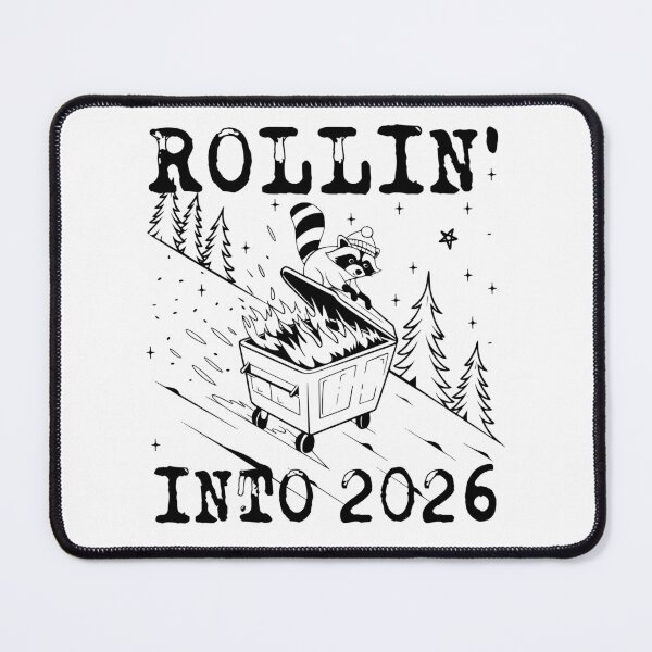 Item preview, Raccoon rollin' into 2026 designed and sold by Art-Bubbles.