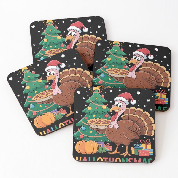 Item preview, Happy Hallothanksmas Funny Halloween Thanksgiving Christmas 1  designed and sold by InspiredFoul.