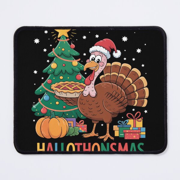 Item preview, Happy Hallothanksmas Funny Halloween Thanksgiving Christmas 1 designed and sold by InspiredFoul.