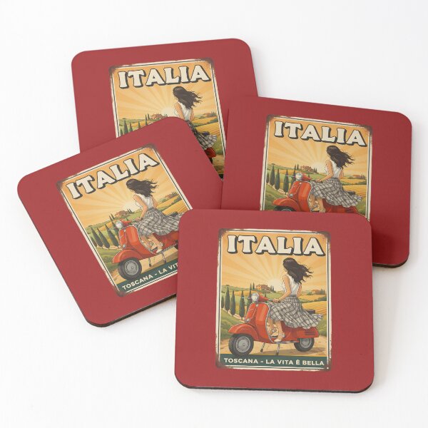 Item preview, TUSCANY LIFE IS BEAUTIFUL OLD TIN SIGN designed and sold by infinitearte.