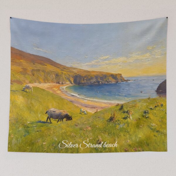 Item preview, Silver Strand beach Glencolmcille Oil painting format Co Donegal designed and sold by OliDesigns.