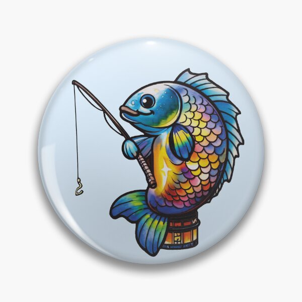 Item preview, Upside Down World: Carp Catches Fisherman designed and sold by MoxisWatercolor.
