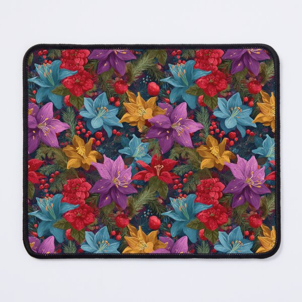 Item preview, Festive Colorful Botanical Pattern designed and sold by Jirka Svetlik, Studio Illuvision.