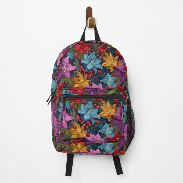 Item preview, Festive Colorful Botanical Pattern designed and sold by Jirka Svetlik, Studio Illuvision.