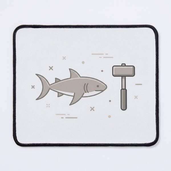 Item preview, Hammerhead Shark Pun Art – Cute & Funny Shark Hammer Meme Illustration designed and sold by AbstractAuraArt.