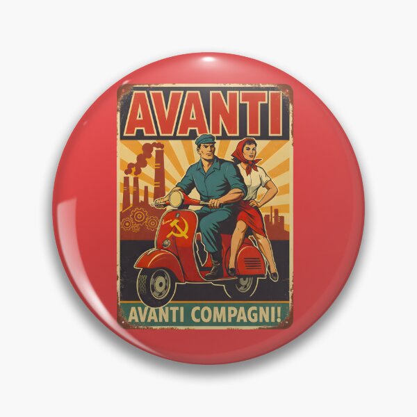 Item preview, FORWARD COMMUNISTS AND FACTORIES OLD TIN SIGN designed and sold by infinitearte.
