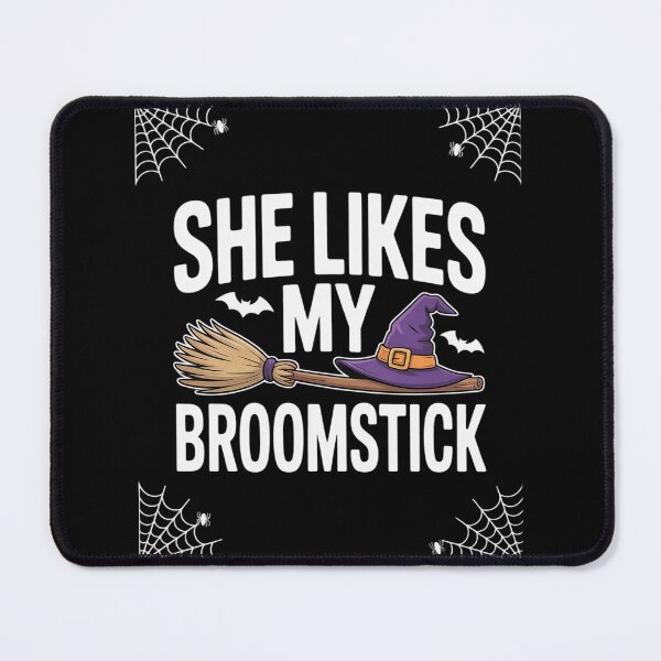 Item preview, She Likes My Broomstick Funny Halloween Matching Couples designed and sold by KotexTemu.