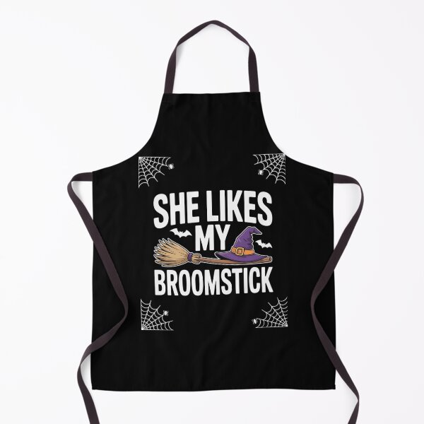 Item preview, She Likes My Broomstick Funny Halloween Matching Couples designed and sold by KotexTemu.