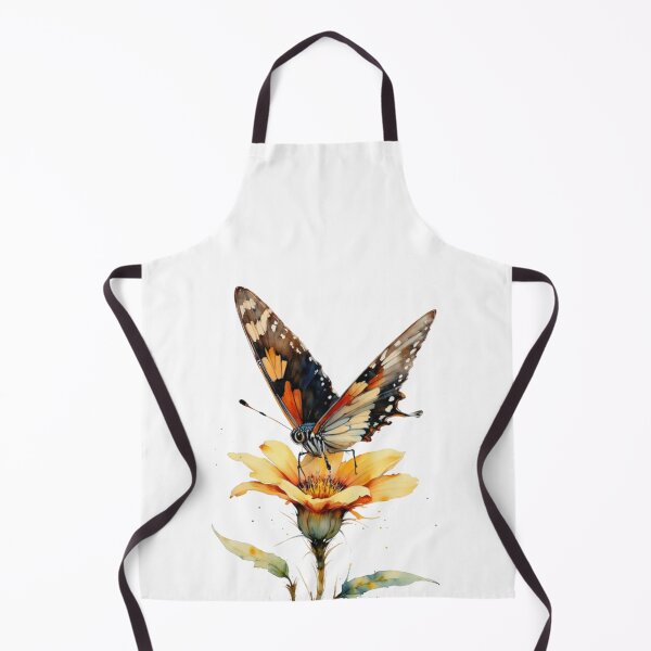 Item preview, Watercolor butterfly on a flower designed and sold by VanillaVicArt.