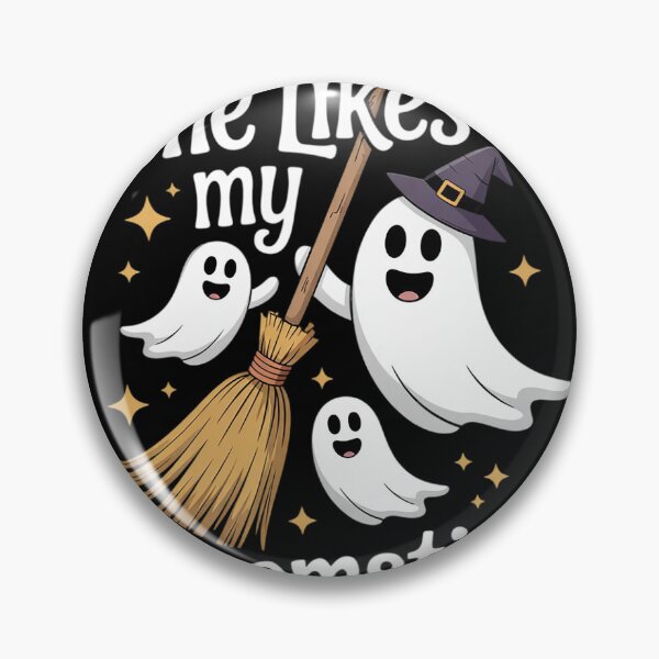 Item preview, She Likes My Broomstick I Love Her Pumpkins Couple Halloween designed and sold by KotexTemu.