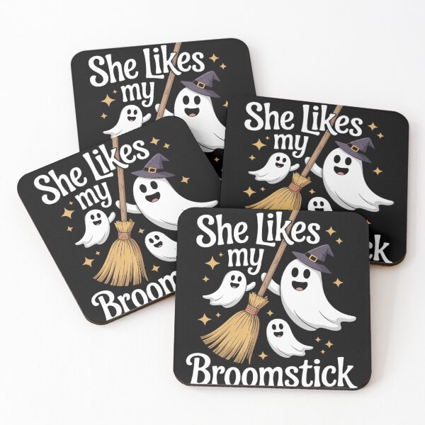 Item preview, She Likes My Broomstick I Love Her Pumpkins Couple Halloween  designed and sold by KotexTemu.