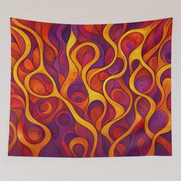 Item preview, Flowing abstract color worlds composition designed and sold by Sigtrix.