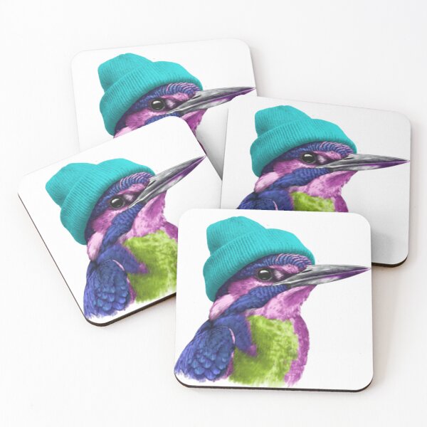 Item preview, Retro Common Kingfisher Wearing Beanie Vintage Birding Unisex designed and sold by DesignDenDo ⭐⭐⭐⭐⭐.