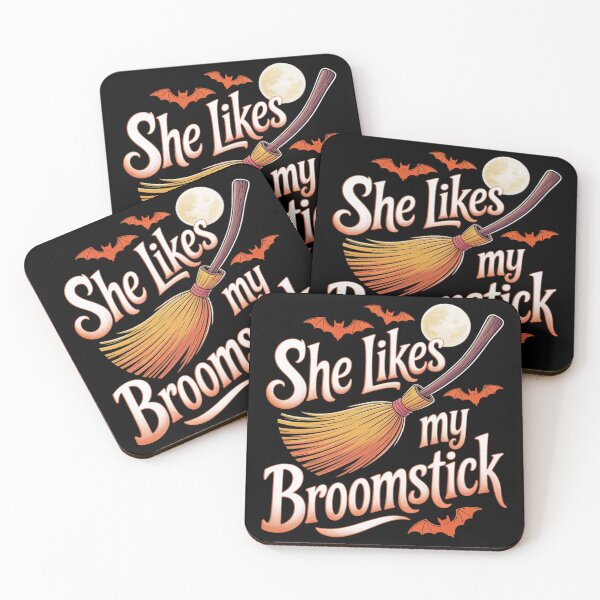 Item preview, She Likes My Broomstick Matching Couples Pumpkin Halloween  designed and sold by KotexTemu.