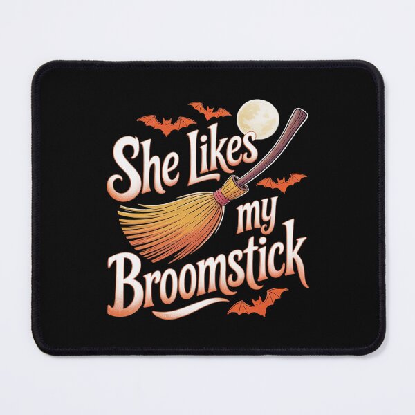 Item preview, She Likes My Broomstick Matching Couples Pumpkin Halloween designed and sold by KotexTemu.