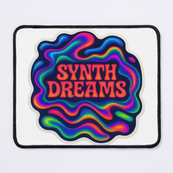 Item preview, Synth Dreams – Psychedelic Neon Synthwave Art designed and sold by |TRSSHOP|.