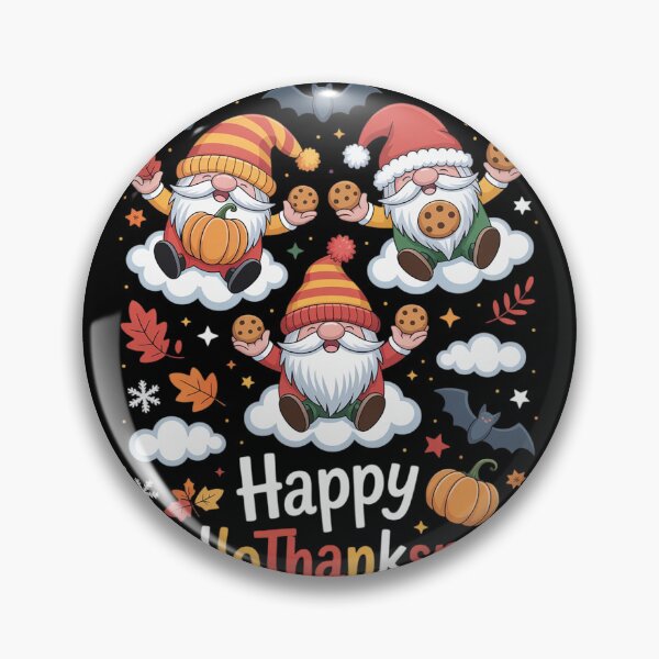 Item preview, Happy Hallothanksmas Gnome Halloween Thanksgiving Christmas  designed and sold by InspiredFoul.