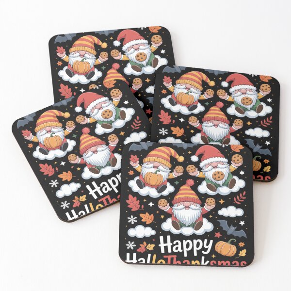 Item preview, Happy Hallothanksmas Gnome Halloween Thanksgiving Christmas  designed and sold by InspiredFoul.