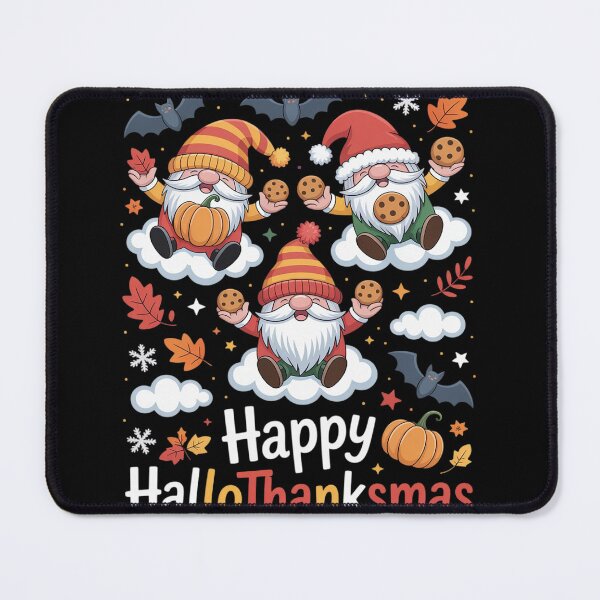 Item preview, Happy Hallothanksmas Gnome Halloween Thanksgiving Christmas  designed and sold by InspiredFoul.