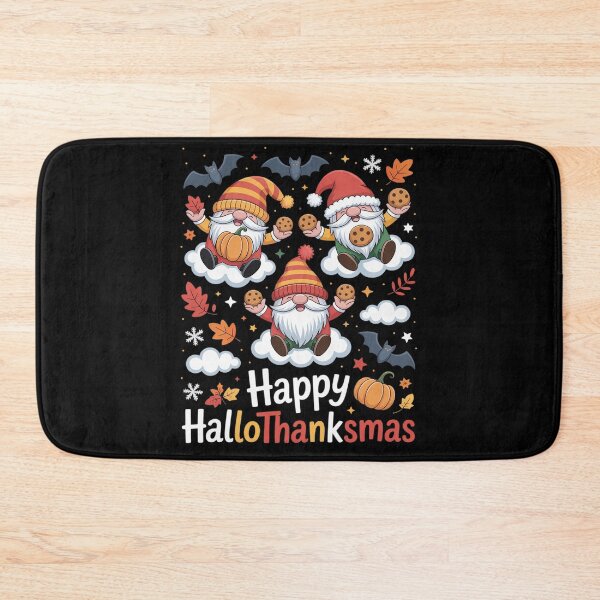 Item preview, Happy Hallothanksmas Gnome Halloween Thanksgiving Christmas  designed and sold by InspiredFoul.