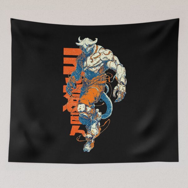 Item preview, Cyber Minotaur Warrior – Retro Japanese Sci-Fi Art designed and sold by VYNROX.