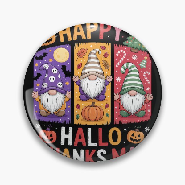 Item preview, Happy Hallothanksmas Gnome Lover Halloween Merry Christmas  designed and sold by InspiredFoul.