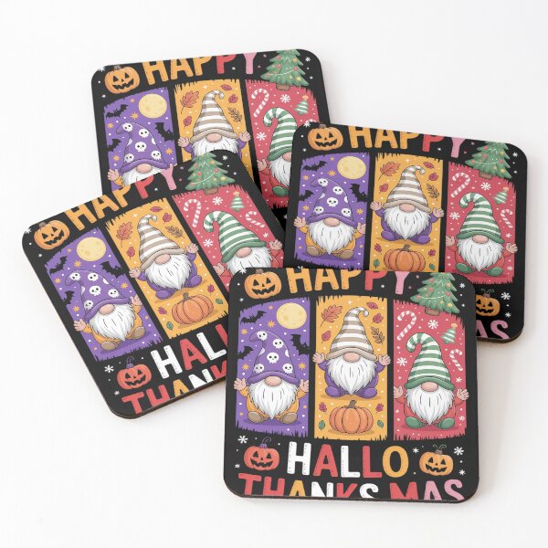 Item preview, Happy Hallothanksmas Gnome Lover Halloween Merry Christmas  designed and sold by InspiredFoul.