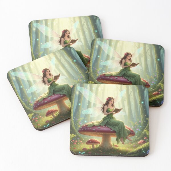 Item preview, Enchanted Fairy Reading a Book designed and sold by FairyJournal.