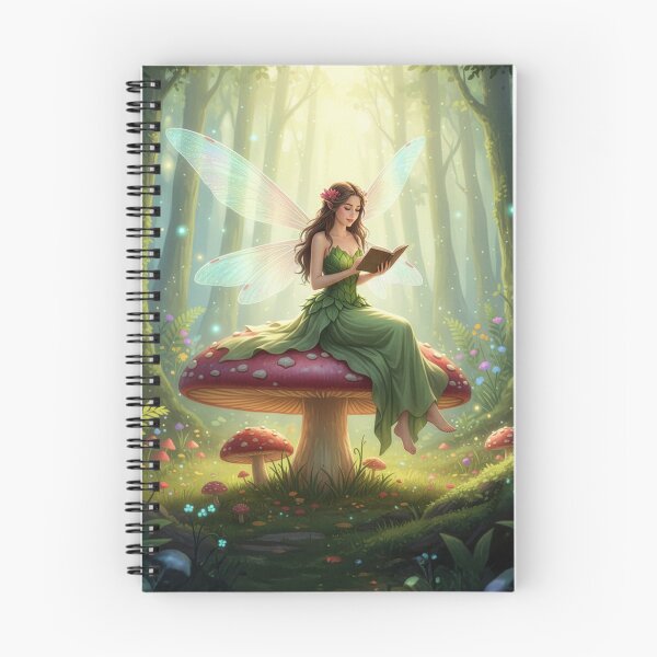Item preview, Enchanted Fairy Reading a Book designed and sold by FairyJournal.