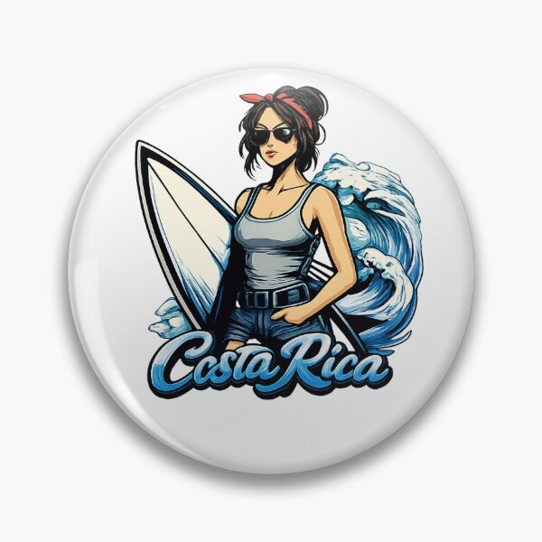 Item preview, Costa Rica Pura Vida Tica Caribbean Plage surf beach designed and sold by OuterFuselage.