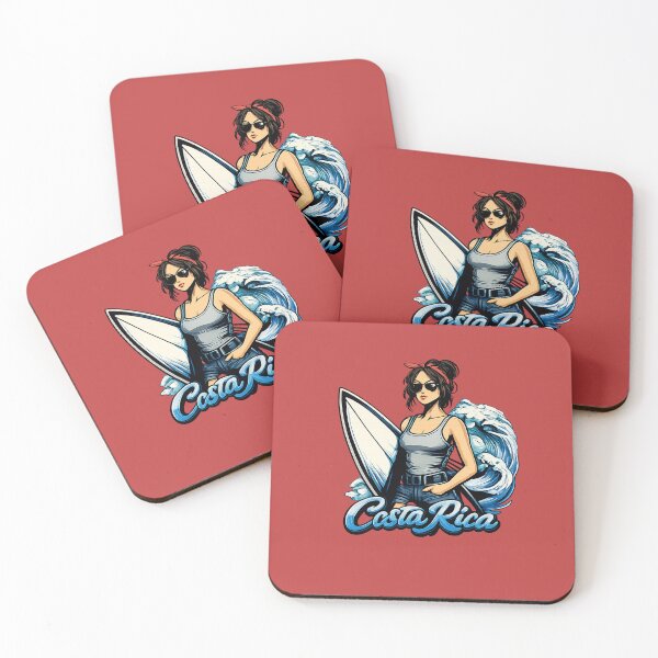 Item preview, Costa Rica Pura Vida Tica Caribbean Plage surf beach designed and sold by OuterFuselage.