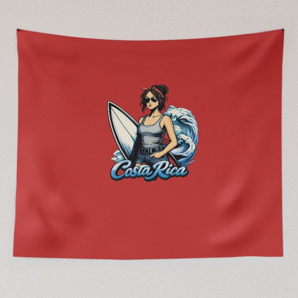 Item preview, Costa Rica Pura Vida Tica Caribbean Plage surf beach designed and sold by OuterFuselage.