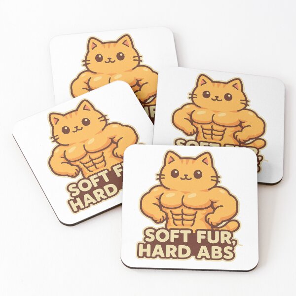Item preview, Funny Muscular Cat Cartoon Art designed and sold by Pixostick.
